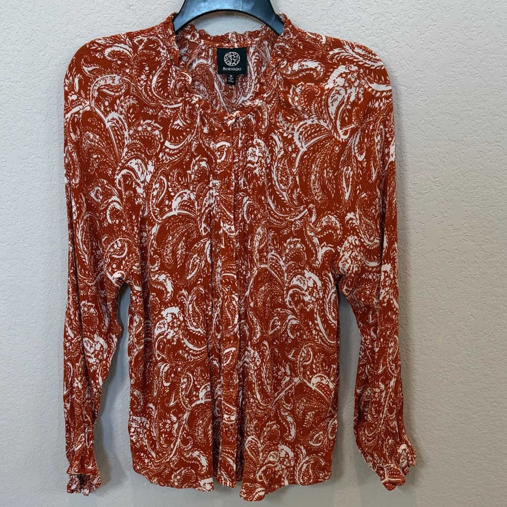 Bobeau Paisley Blouse